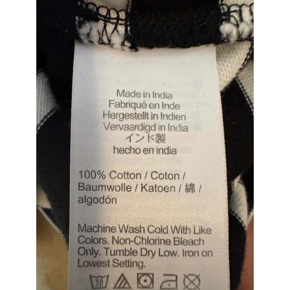 J.Crew Womens XL Classic Fit Striped Long Sleeve Cotton T-Shirt Black White - Picture 4 of 4